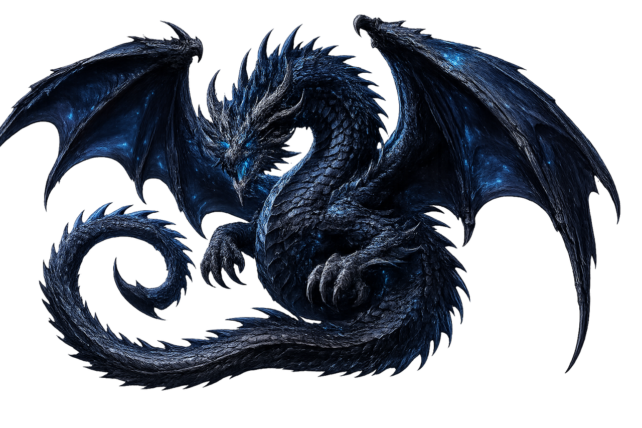 A coiled dragon